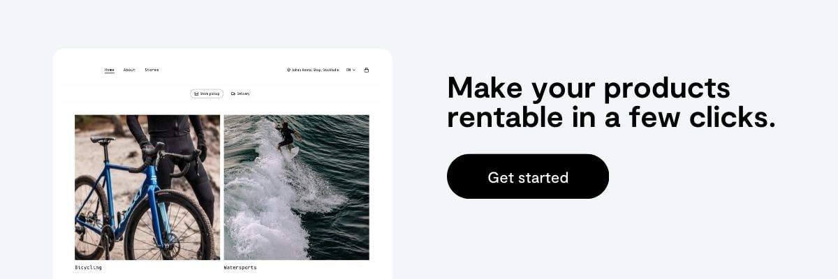 Make your products rentable with Rentle